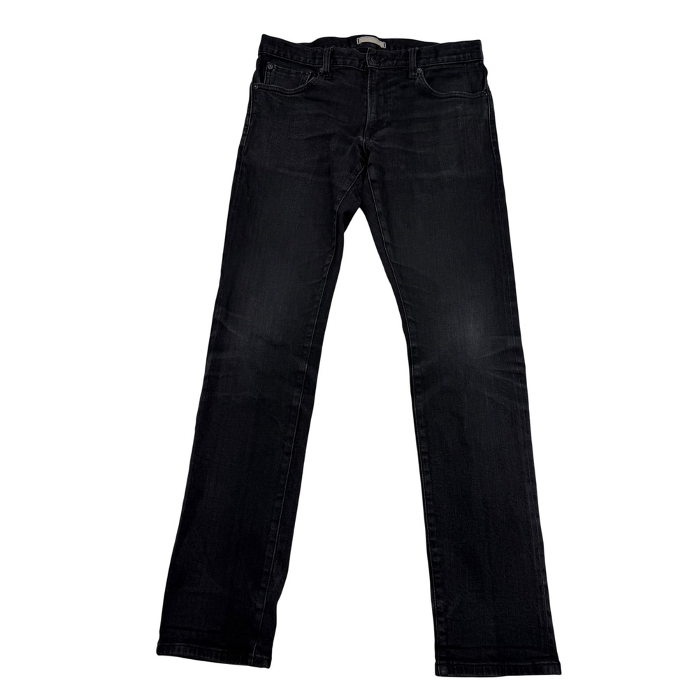 Uniqlo Jeans Mens 32x34 Black Slim Fit Stretch Denim 321-135741 Casual 5-Pocket